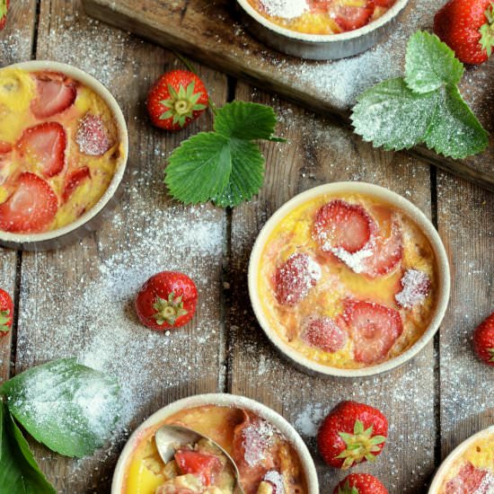 Strawberry Clafoutis - Recipe photo by Lavender and Lovage