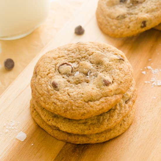 Salted Chocolate Chip Cookies - Recipe photo by flavorthemoments