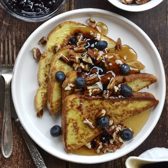 Pecan-Blueberry French Toast - Recipe photo by Ciao Chow Bambina