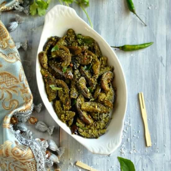 Vankaya Kothimeera Kura - Recipe photo by naliniskitchen