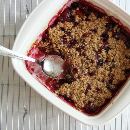 Summer Fruit Crisp - Recipe photo by theseasonedtraveler