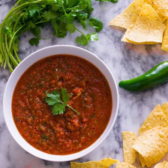 Restaurant style fire roasted salsa - Recipe photo by littlespicejar