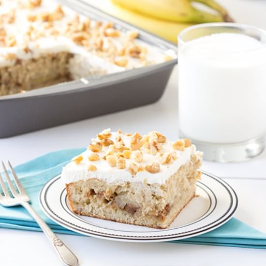 Banana Peanut Butter Cake - Recipe photo by cupofzest