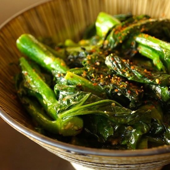 Garlicky Coconut Gai Lan - Recipe photo by cookingontheweekends