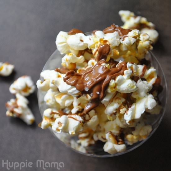 Salted Milk Chocolate Popcorn - Recipe photo by OurPotluckFamily