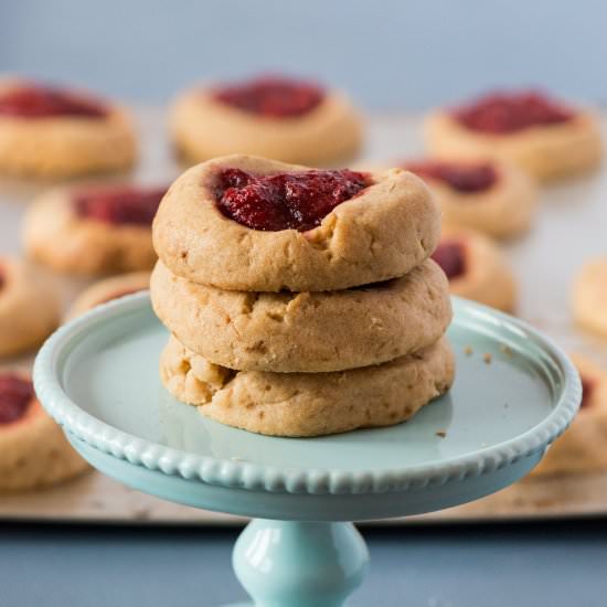 Roasted Strawberry Thumbprints - Recipe photo by AnecdotesAppleCores