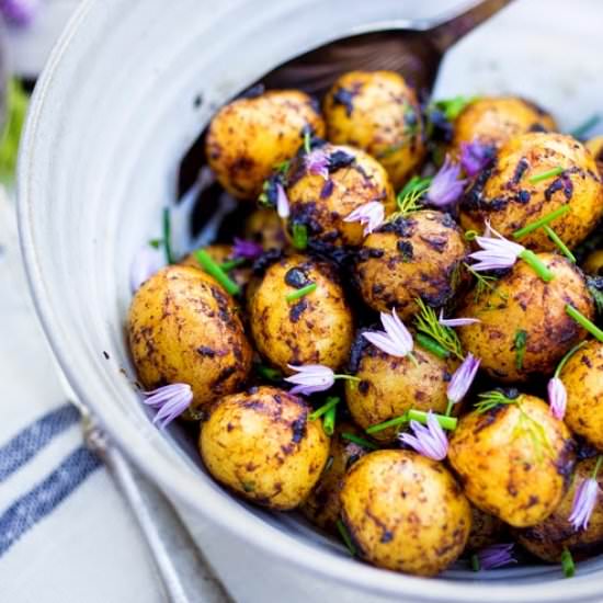 Grilled Potato Salad - Recipe photo by Feasting at Home