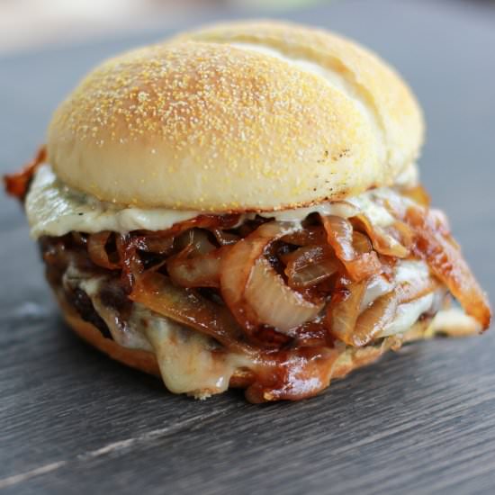 French Onion Soup Burger - Recipe photo by CookingWithJax