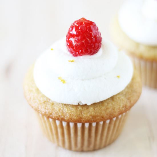 Raspberry Cupcakes - Recipe photo by savoringspoon