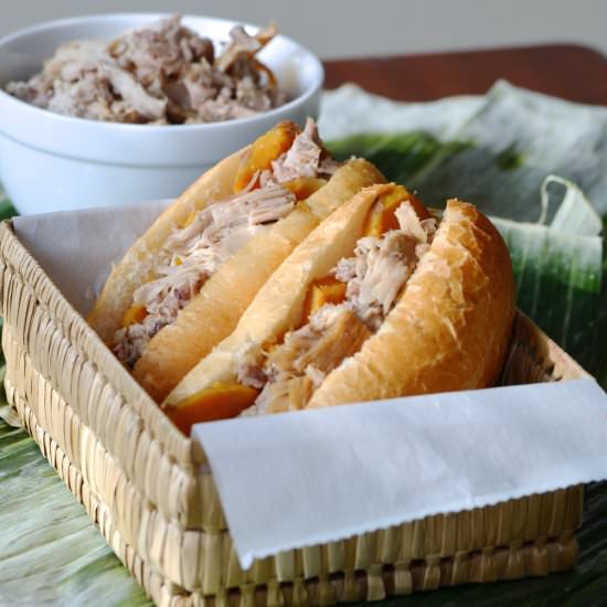 Peru Pork and Sweet Potato Sandwich - Recipe photo by Obsessive Cooking Disorder