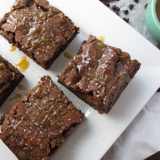 Salted Caramel Browneis - Recipe photo by DoughEyedBlog