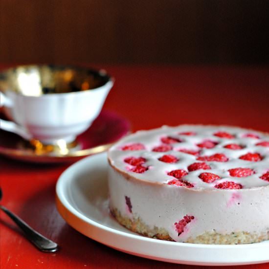 Raw Vegan Raspberry Cheesecake - Recipe photo by TheBlenderist