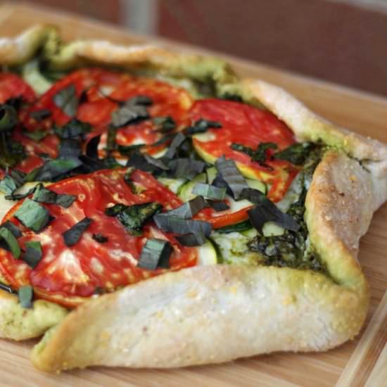 Cornmeal Crusted Pesto Veggie Pizza - Recipe photo by aslolife