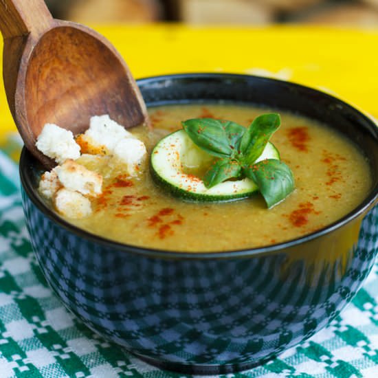 Zucchini-Basil Creamy Soup - Recipe photo by TheSmartCuisine