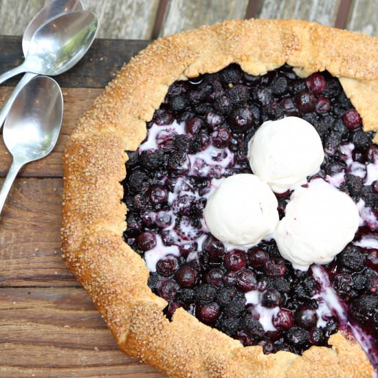 Black Raspberry & Blueberry Galette - Recipe photo by Petit World Citizen