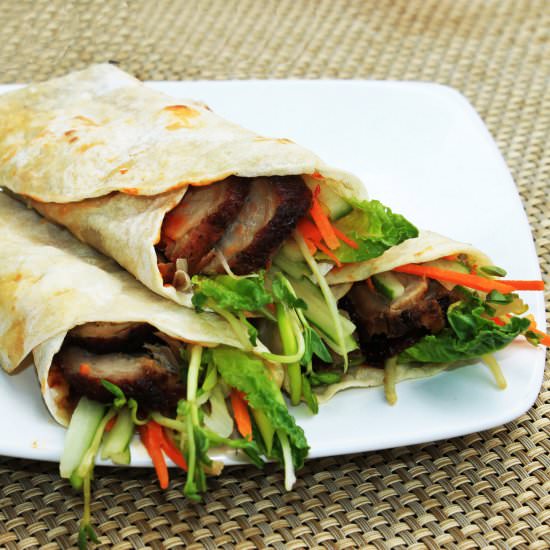 Crispy Roasted Duck Wrap Pancake - Recipe photo by Dentist Chef