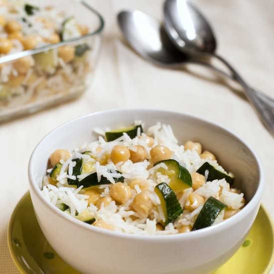 Basmati Rice with Peas and Zucchini - Recipe photo by semplicementelight