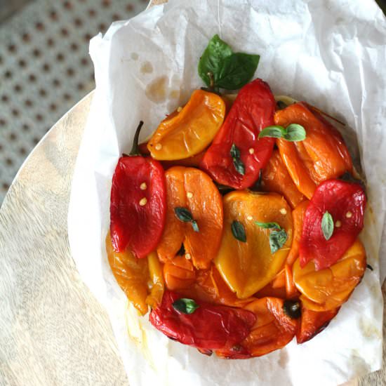 Pepper Tarte Tatin - Recipe photo by a lemon tree cafe