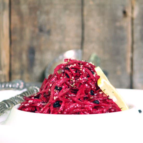 Raw beet salad - Recipe photo by simplycalledfood
