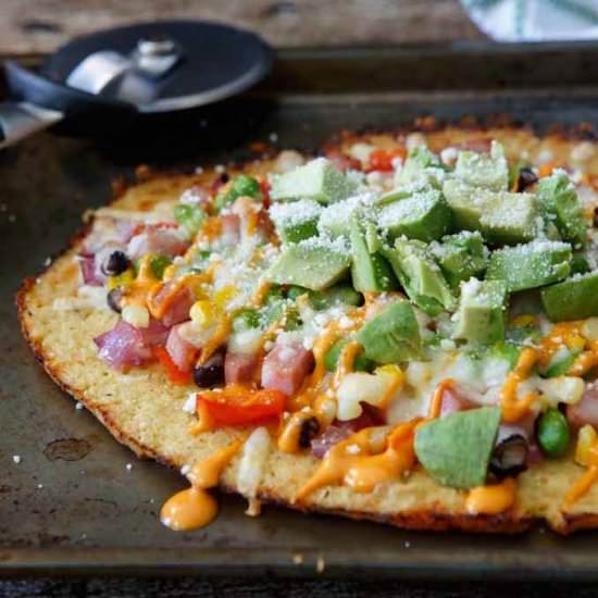 Southwest Cauliflower Crust Pizza - Recipe photo by sharedappetite