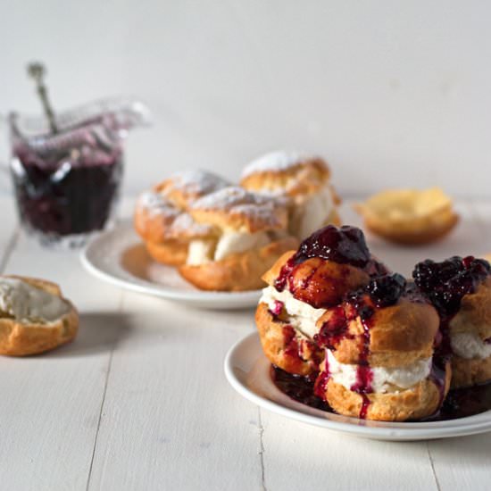 Profiteroles with Bourbon Ice Cream - Recipe photo by subscriptionmaven