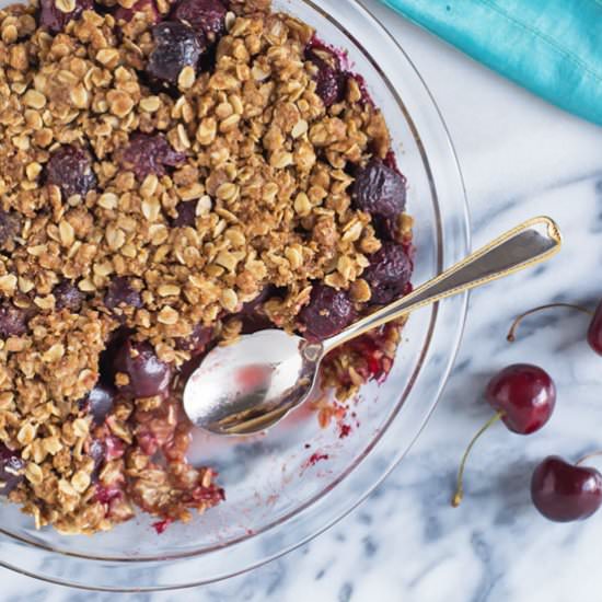 Double Crust Cherry Crisp - Recipe photo by wellplated