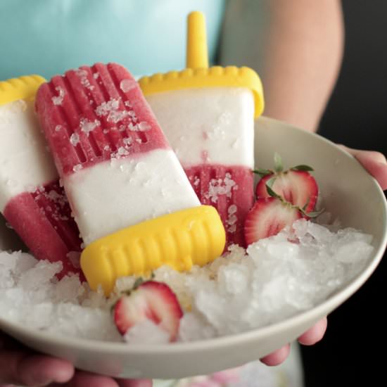 Strawberry Lemonade Cream Pops - Recipe photo by livesimplymom