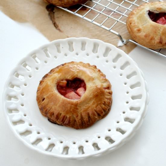 Apple and Raspberry Hand Pies - Recipe photo by Bake and the city