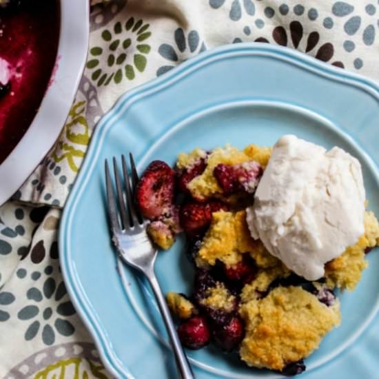 Vegan and Gluten Free Berry Cobbler - Recipe photo by fromscratchmostly