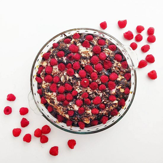 Raspberry Cream Cheese Brownie Cake - Recipe photo by ieatthereforeicook