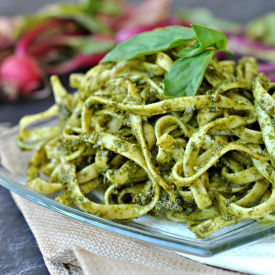 Arugula-Basil Pesto - Recipe photo by PreventionRD