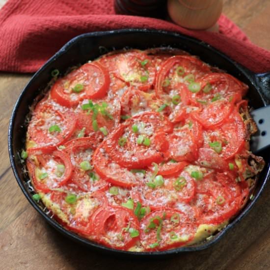 BBQ Tomato Frittata - Recipe photo by noshingwiththenolands
