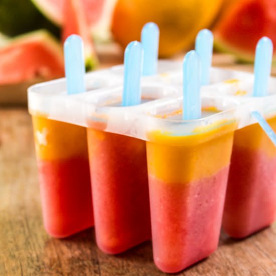 Watermelon and Mango Ice Blocks - Recipe photo by samszho