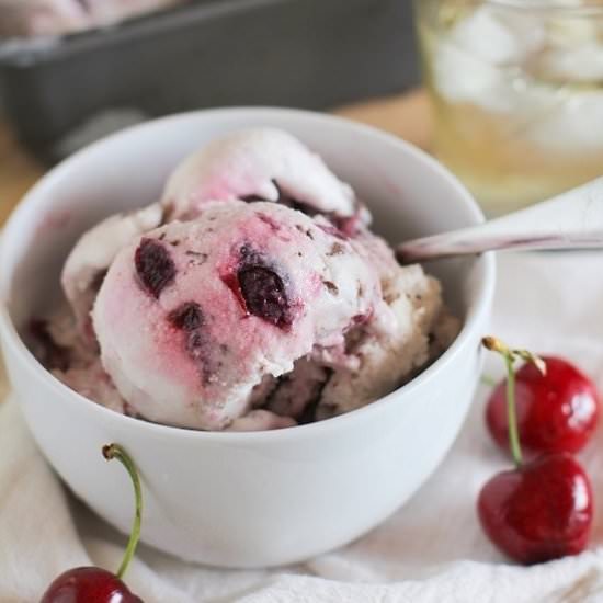 Roasted Cherry Ice Cream - Recipe photo by roastedroot