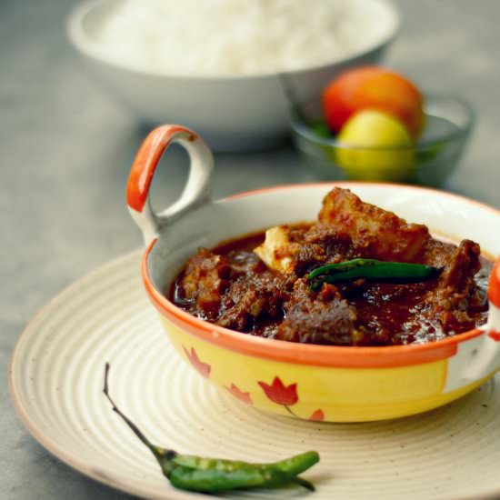 Bengali Mutton Kosha - Recipe photo by notacurry.com