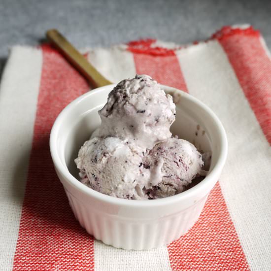 Blueberry Semifreddo Ice Cream - Recipe photo by monoandco