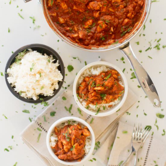 Stovetop Chicken Tikka Masala - Recipe photo by prettylittledishes