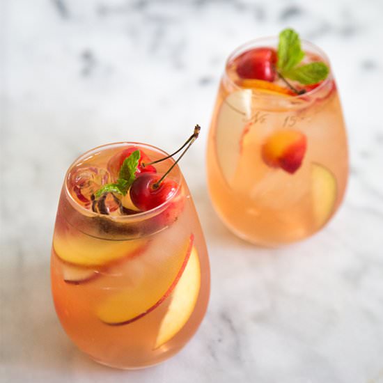Stone Fruit Sangria - Recipe photo by the little epicurean