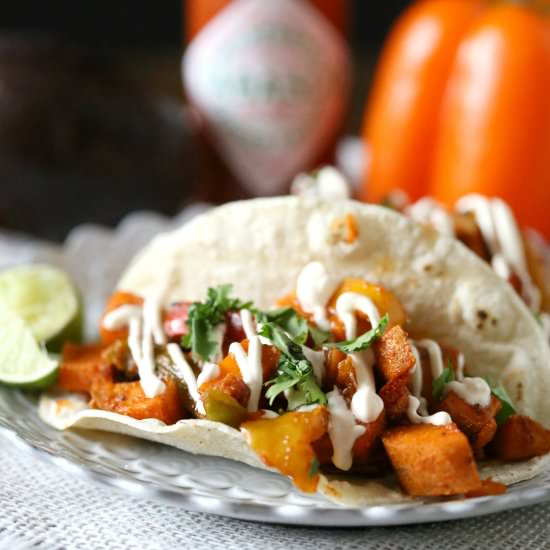 Spicy sweet potato tacos - Recipe photo by SheKnows Food Editor