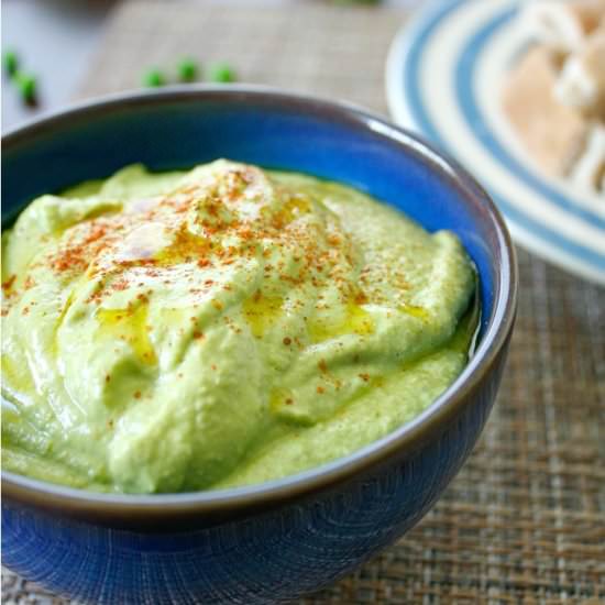 Spicy Pea Hummus - Recipe photo by thecravegallery