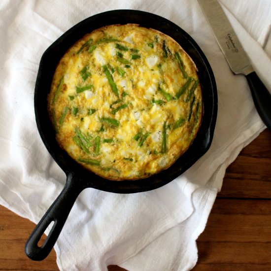 Asparagus & Goat Cheese Frittata - Recipe photo by the wheatless kitchen