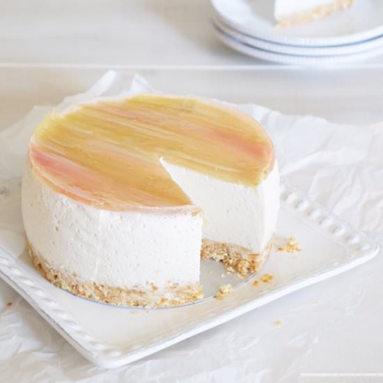 Rhubarb Summer Cheesecake - Recipe photo by sugary and buttery