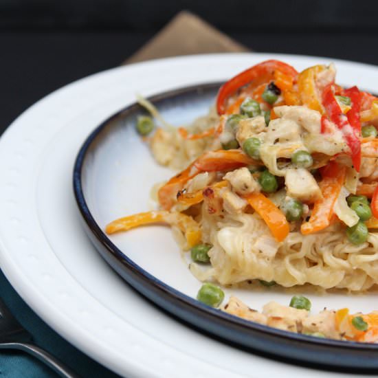 Ramen Alfredo Bake - Recipe photo by amongtheyoung
