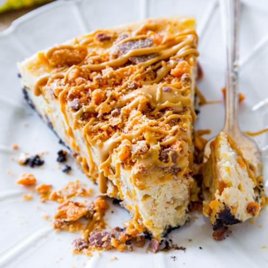 Butterfinger Cheesecake - Recipe photo by sallysbakingaddiction
