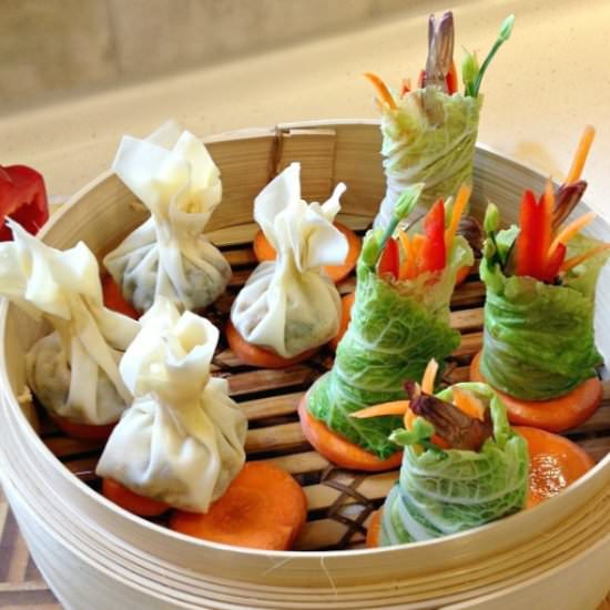 Sweet Potato Green Purses - Recipe photo by VRAI Magazine