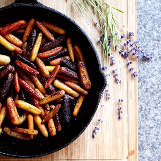Lavender Honey Roasted Carrots - Recipe photo by Cocoetcocoa