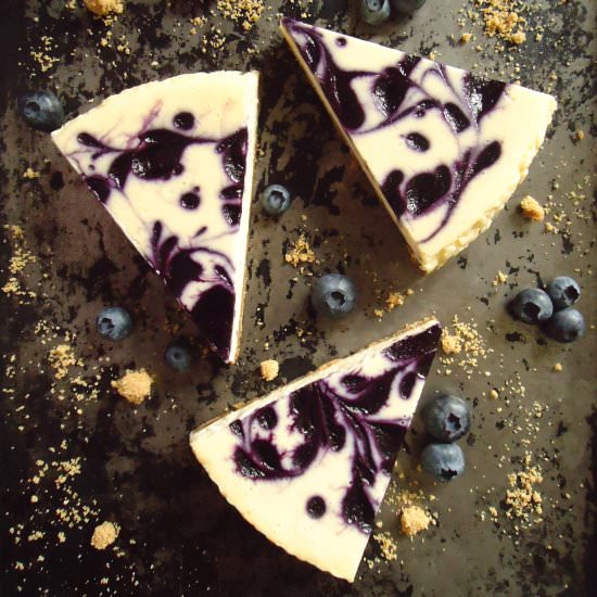 Blueberry Basil Cheesecake - Recipe photo by OnePricklyPear