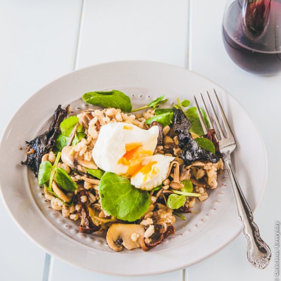 Barley and Wild Mushroom Salad - Recipe photo by deliciouseveryday