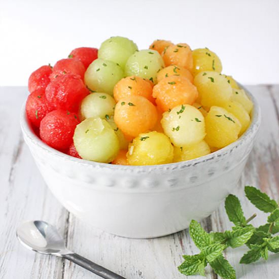 Rainbow melons three ways - Recipe photo by SoupAddict