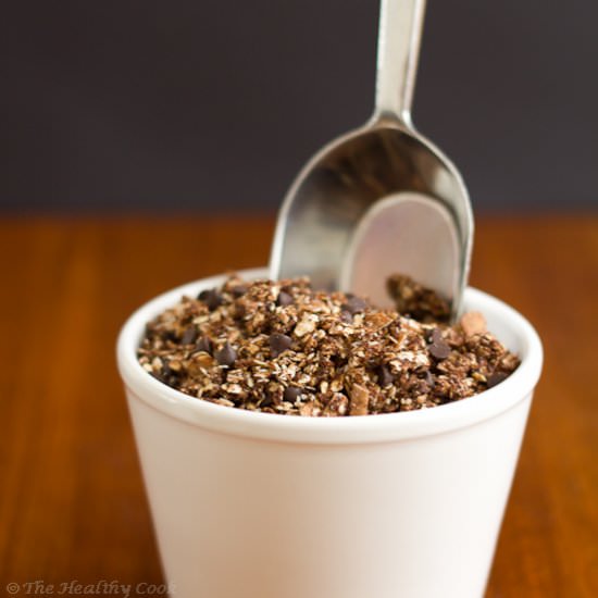 Mocha Chocolate Granola - Recipe photo by thehealthycook